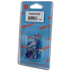 Eclairage, signalisation - Consommables 12/24V - Hf- Cosses Pl.Bleu 6.3 10M+10F