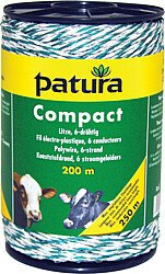 Elevage - Accessoires tubulaires - Fil électroplastique COMPACT PLUS tressé blanc/vert, 6 inox d= 0,20 mm, rlx 500m
