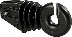 Elevage - Accessoires tubulaires - Isolateur annulaire à goupille, noir, pour piquet cornière en acier, les 25