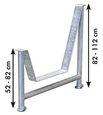 Elevage - Accessoires tubulaires - Support d'auge pour madrier, hauteur réglable
