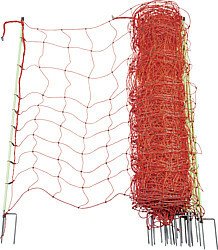 Elevage - Accessoires tubulaires - Filet électrifié contre loups 50 m hauteur 1,45 m, avec double pointe