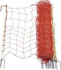 Elevage - Accessoires tubulaires - Filet électrifié contre loups 50 m hauteur 1,45 m, avec double pointe