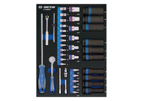 Equipement d'atelier - Outillages à main - Module mousse + PP 40 pièces douilles 1/4 & 1/2" et accessoires PROMO