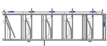 Elevage - Accessoires tubulaires - Cornadis Per Securit Butee Bleue - 4Pl/3M - Ct 2M74