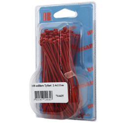 Eclairage, signalisation - Consommables 12/24V - Hf-100 Colliers 2.4X111Mm Rouge