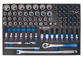 Equipement d'atelier - Outillages à main - Module mousse + PP 84 pièces douilles 1/2" et accessoires PROMO