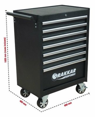 Equipement d'atelier - Rangement - SERVANTE D'ATELIER NOIRE 7 TIROIRS ARGENT