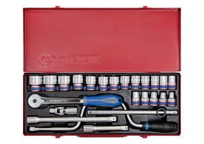 Equipement d'atelier - Outillages à main - Coffret 1/2" 24 pièces douilles + accessoires 10 à 32mm