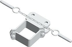 Elevage - Accessoires tubulaires - Bride double 90, 2 directions, parallèle