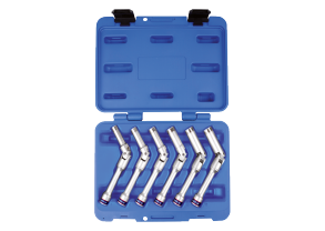 Equipement d'atelier - Outillages à main - Coffret de douilles longues 3/8 articulées pour bougie de prechauffag PROMO
