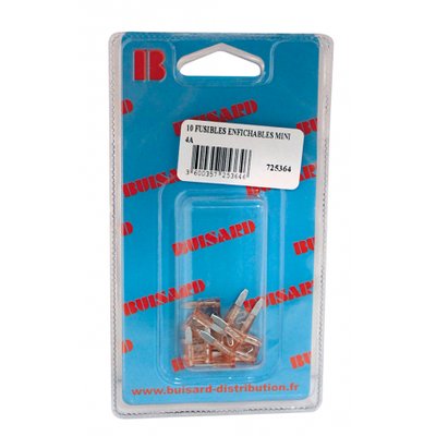 Eclairage, signalisation - Consommables 12/24V - Hf-10 Fusibles Enfichables Mini 4A