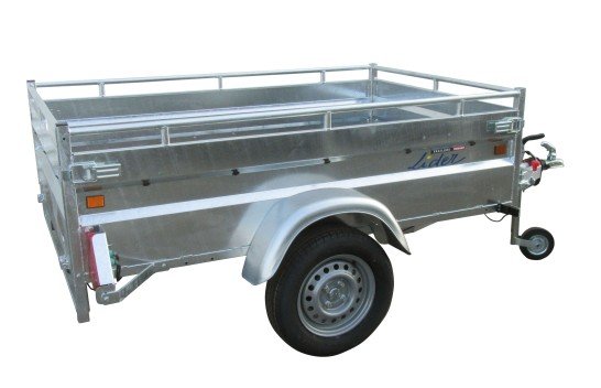 Transport - Remorque bagagère et pros - Remorque bagagère Lider Robust 1 essieu  - Freinage inertie - 203 x 134 x 50 - PTAC 750 kg