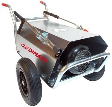Nettoyage désherbage - Nettoyeur HP électrique - Nettoyeur HP DIMACO électrrique 1560 l/h 150 b 12 CV Brouette Galva