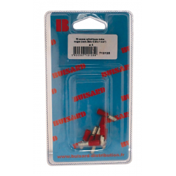 Eclairage, signalisation - Consommables 12/24V - Hf- 10 Cosses Cylind. M Rouge D.4